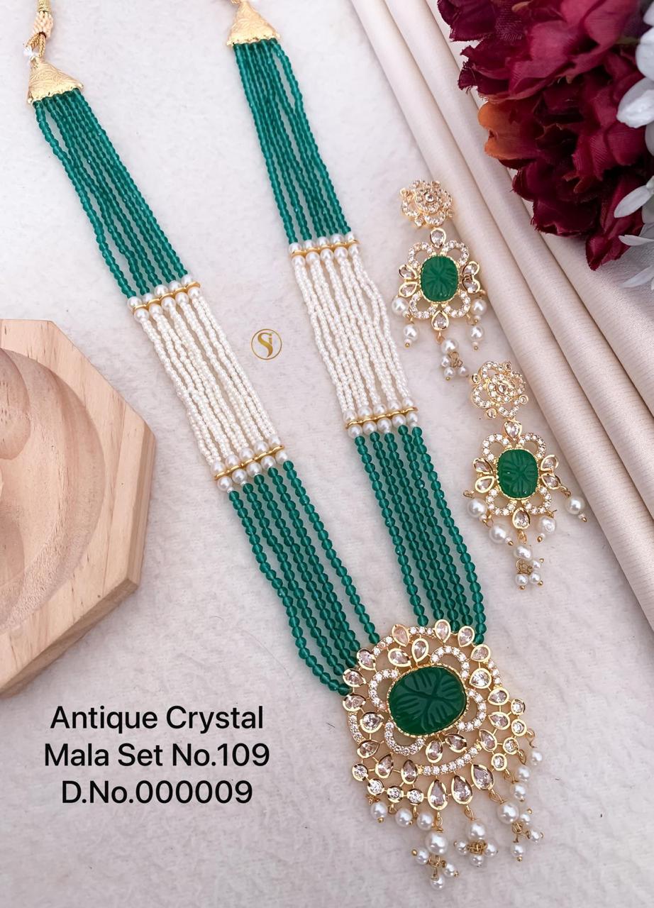 05 Antique Designer Crystal Mala Set Wholesale Price In Surat
